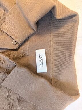 Saturdays New York City Beige Knit Polo